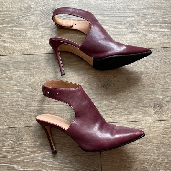 Halston Heritage Betty Leather Slingback Booties - Picture 11 of 12